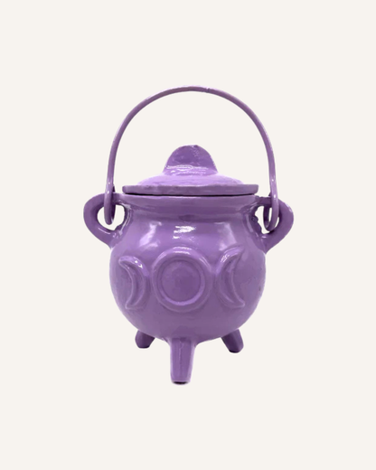 CAST IRON CAULDRON - LARGE - LAVENDER