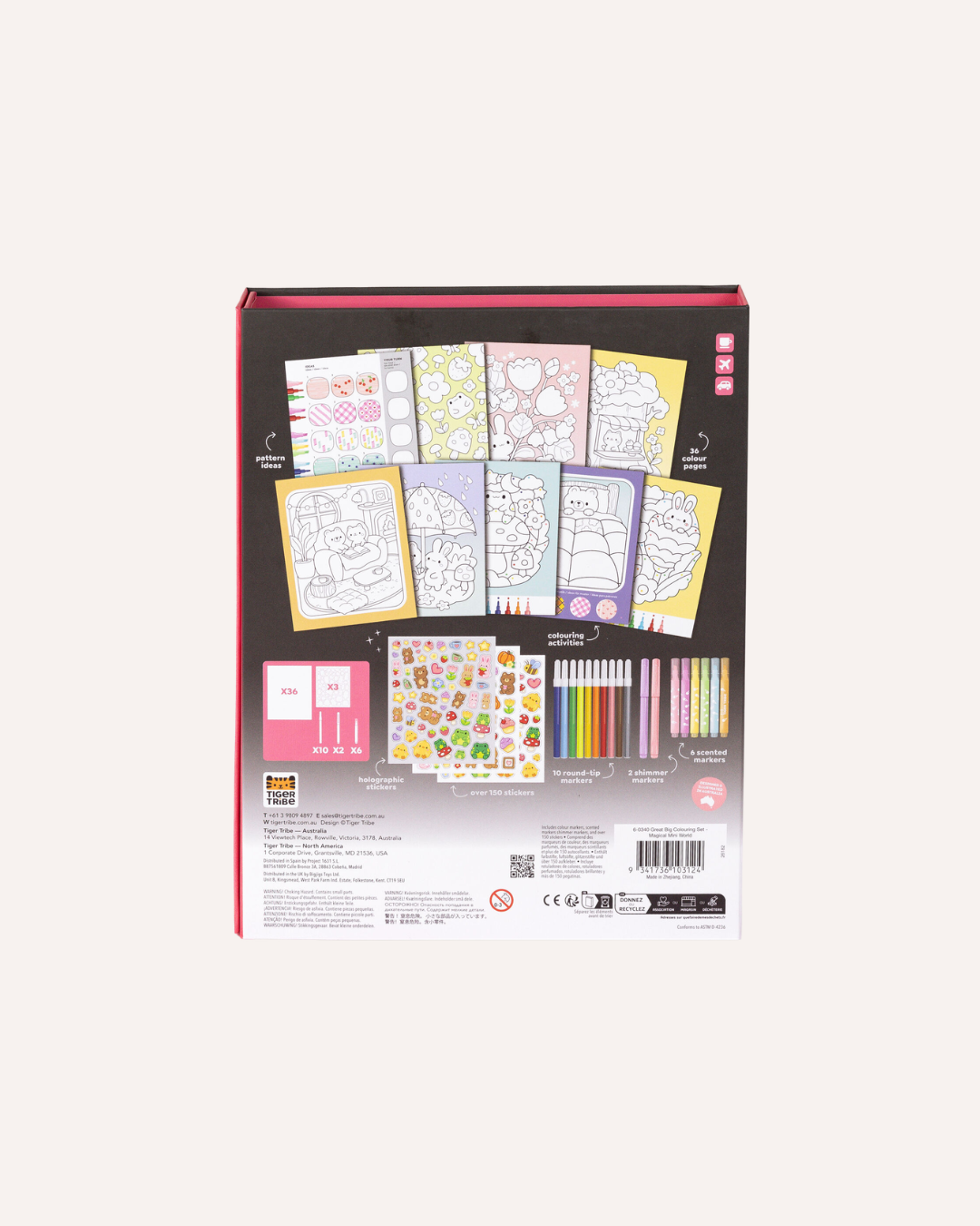 TIGERTRIBE - GREAT BIG COLOURING SET - MAGICAL MINI WORLDS