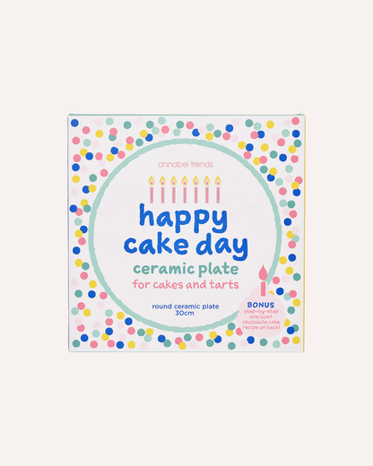 ANNABEL TRENDS - CERAMIC CAKE PLATE - HAPPY CAKE DAY