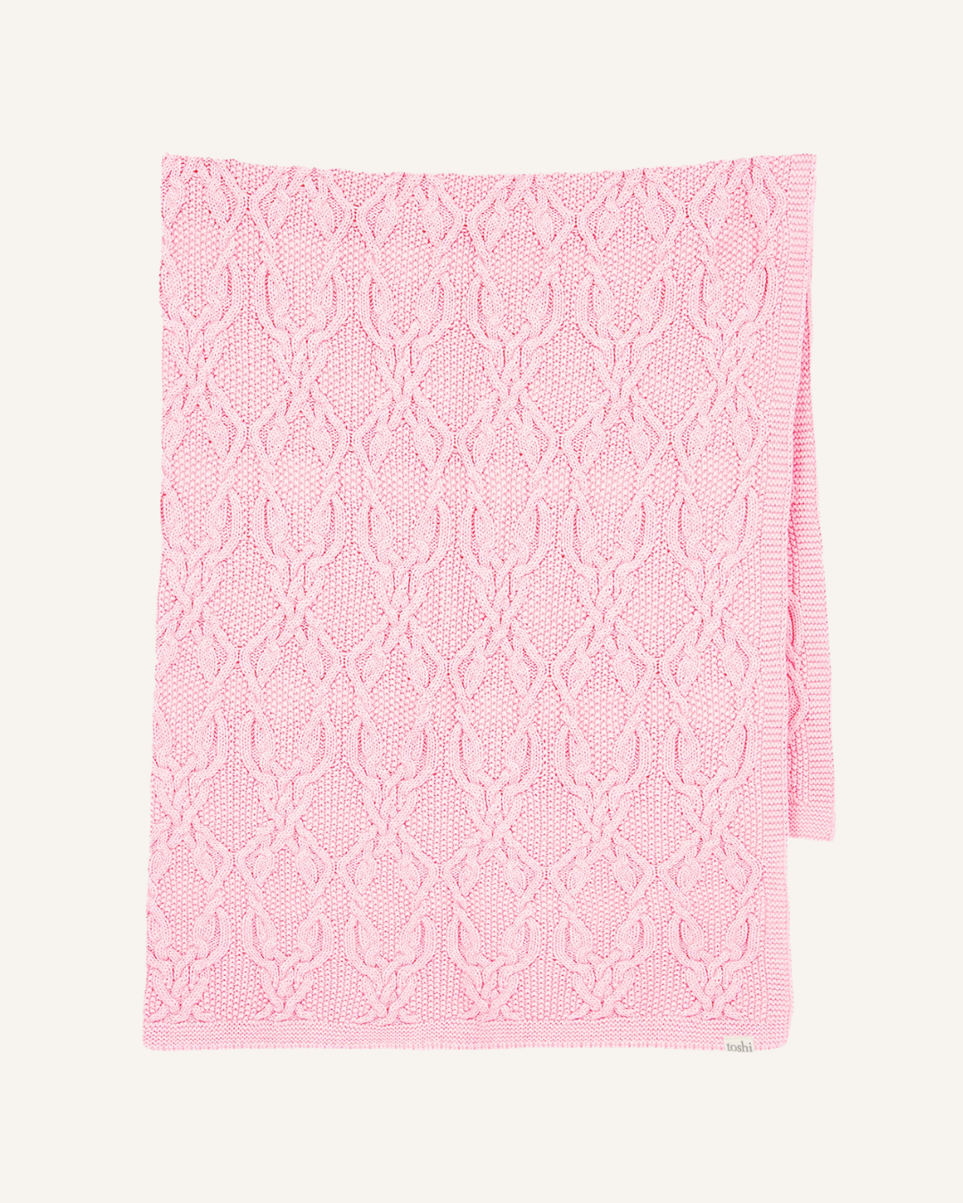 TOSHI - ORGANIC BABY BLANKET - MISTY ROSE