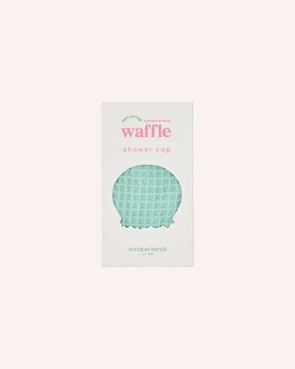 ANNABEL TRENDS - SHOWER CAP - COTTON WAFFLE - MINT
