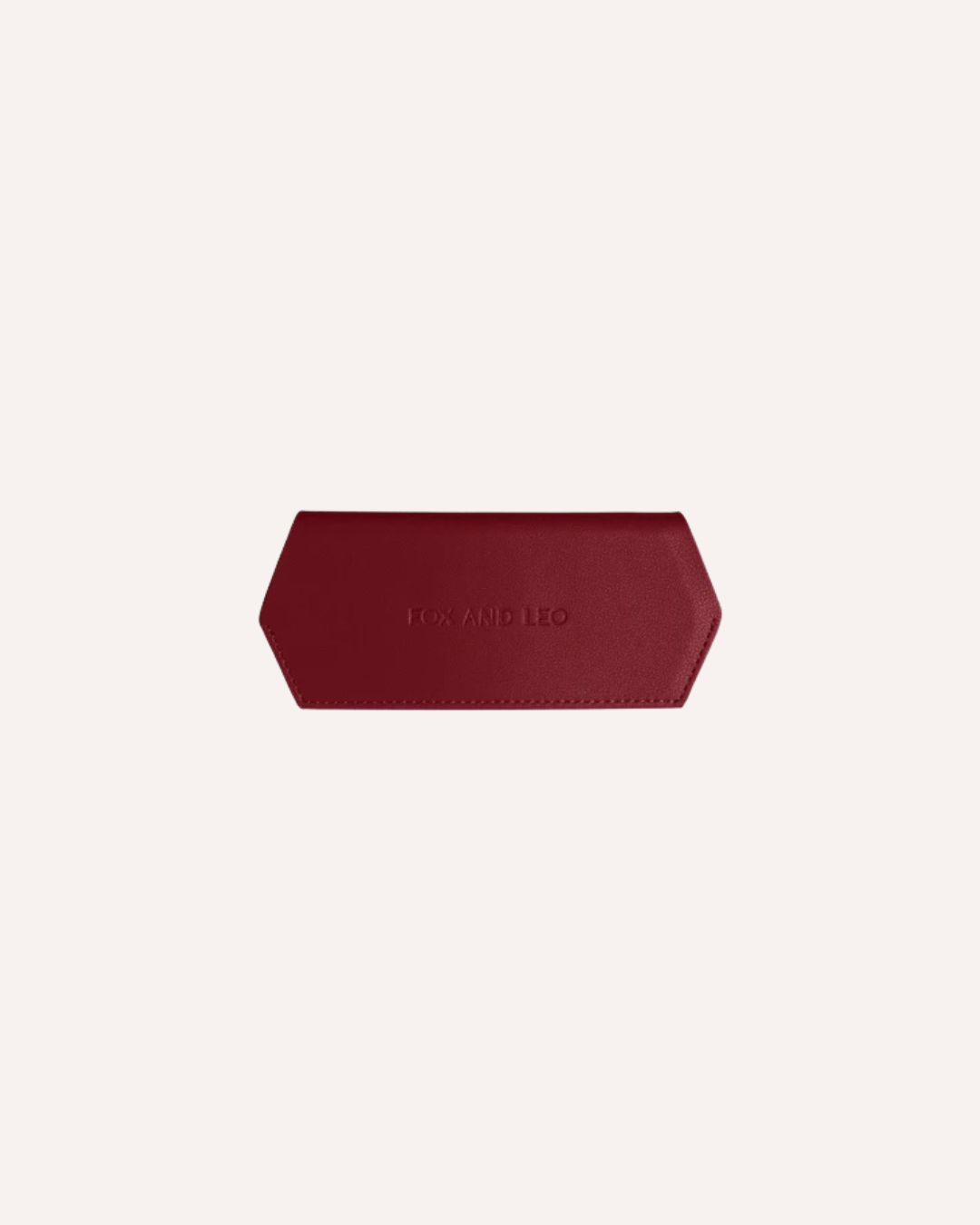 FOX AND LEO GLASSES CASE - BURGUNDY