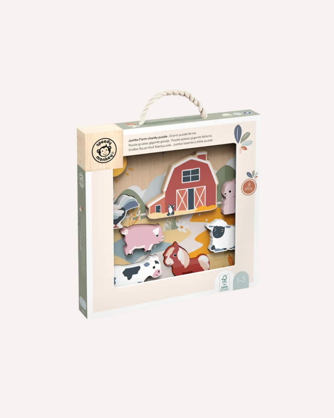 SPEEDY MONKEY - JUMBO FARM CHUNKY PUZZLE