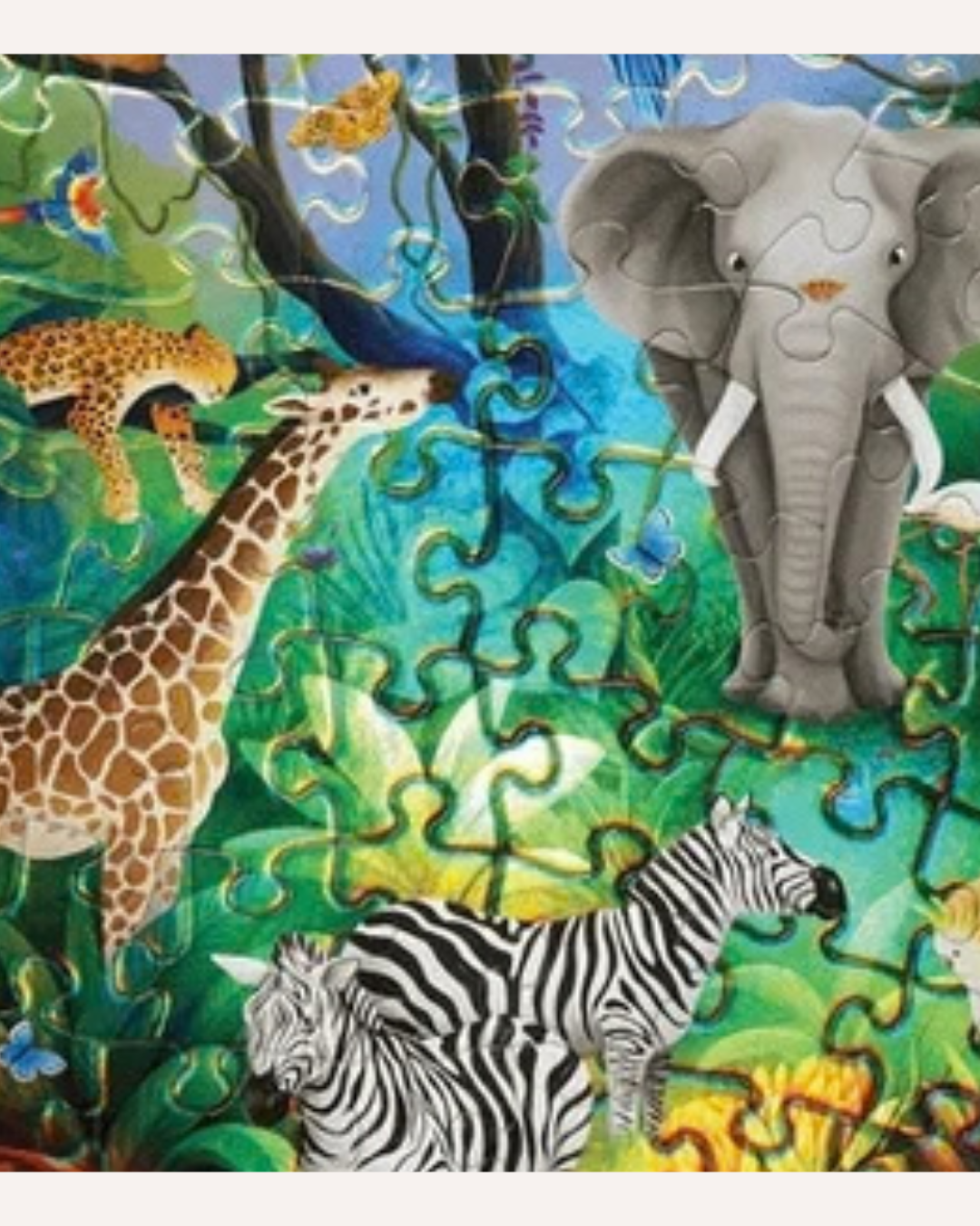 CROCODILE CREEK - FOIL PUZZLE - 100 PIECE - JUNGLE PARADISE