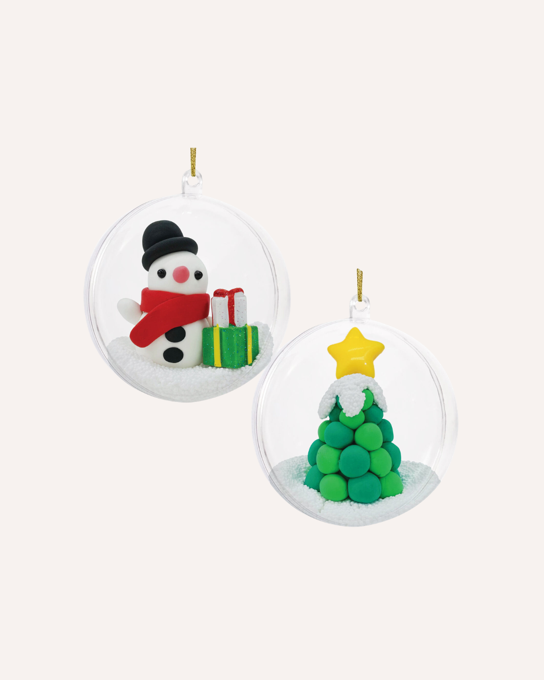 TIGERTRIBE - CLAY CRAFT - ORNAMENT KIT - SNOWMAN & TREE