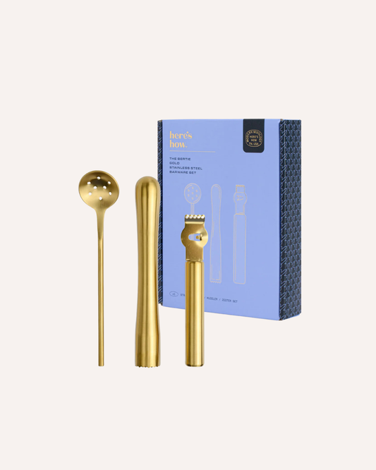 HERE'S HOW - THE BERTIE GOLD BARWARE SET