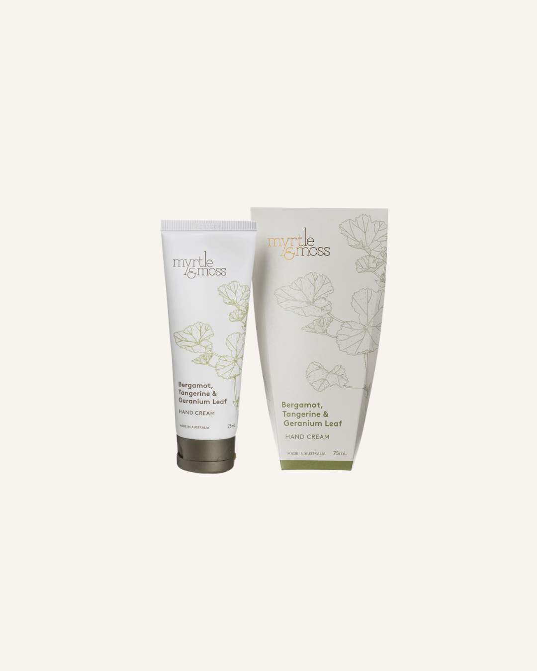 MYRTLE & MOSS - HAND CREAM 75ML - BERGAMOT, TANGERINE & GERANIUM LEAF