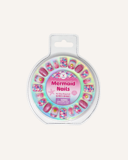 PINK POPPY - PRESS ON NAILS - 3D MERMAID