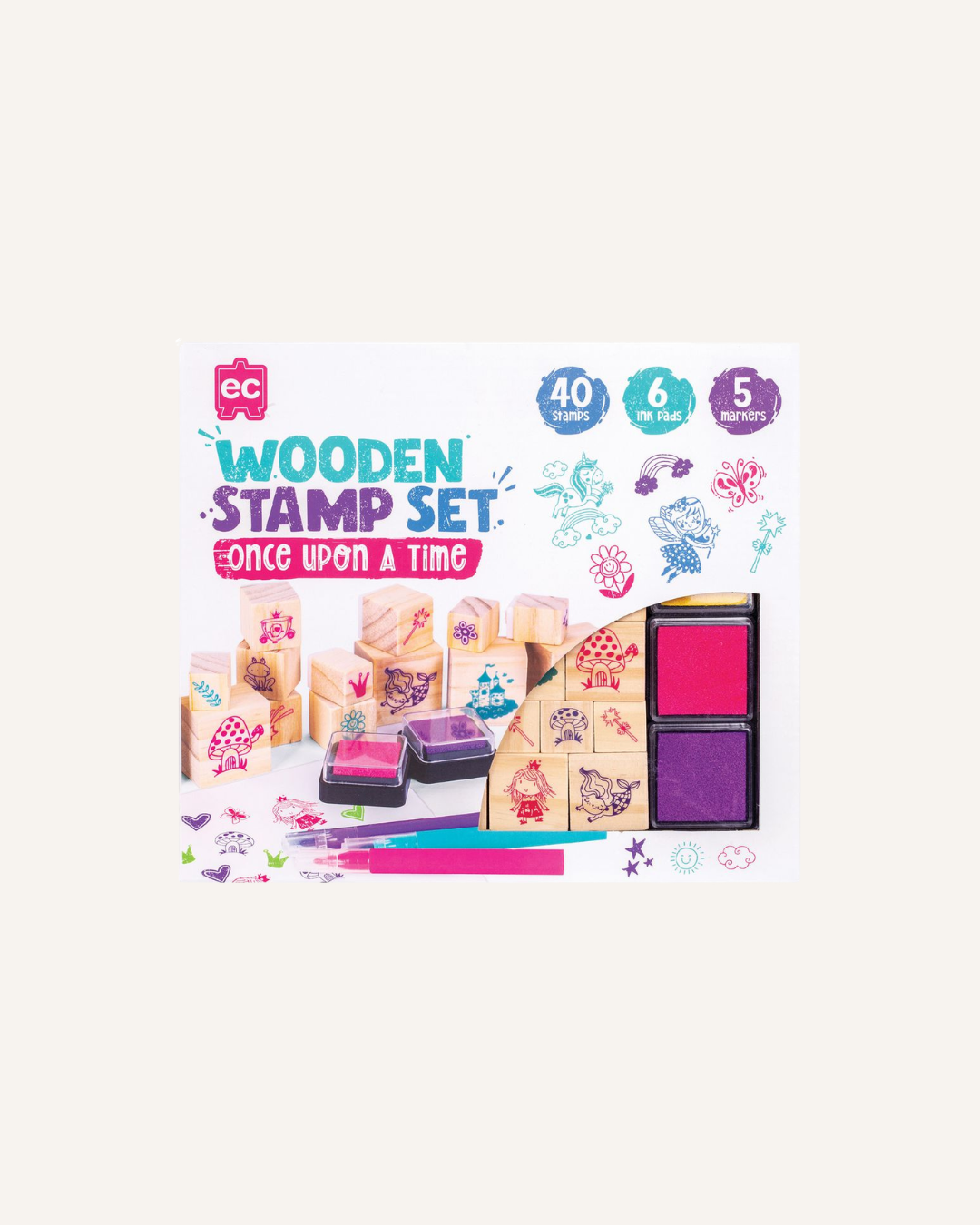 EC - WOODEN STAMP SET - ONCE UPON A TIME