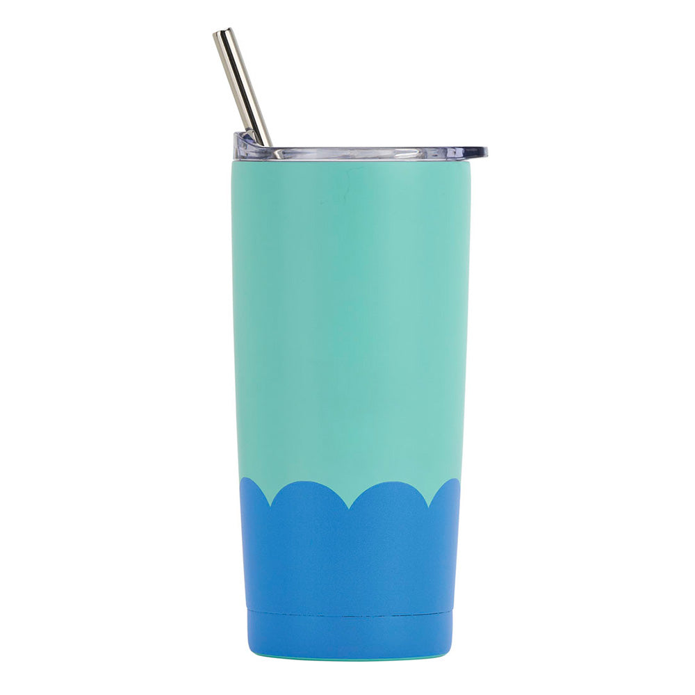 ANNABEL TRENDS DOUBLE WALLED SMOOTHIE CUP - AQUA & BLUE