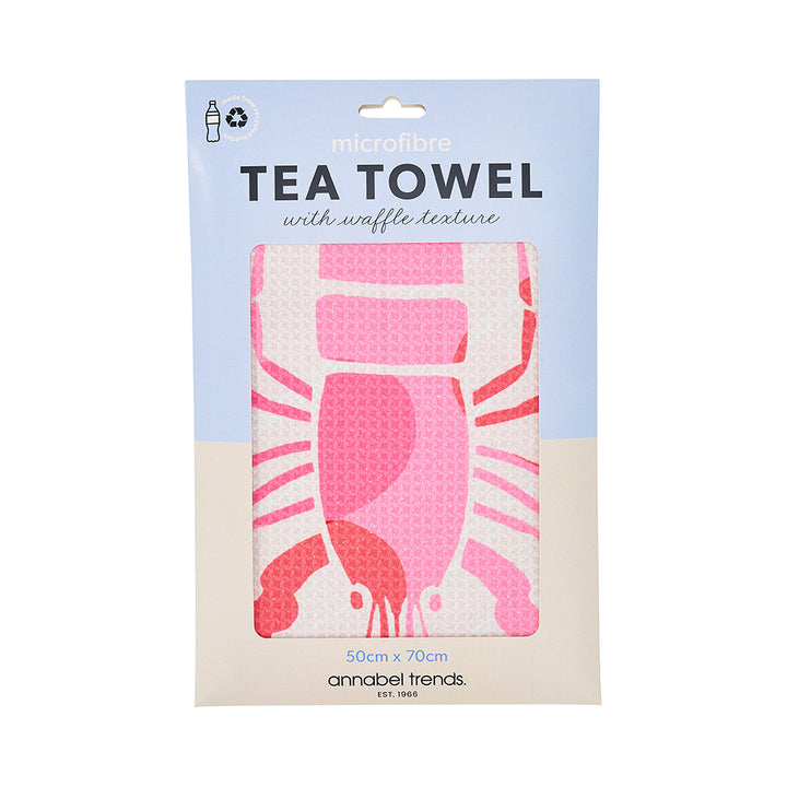 ANNABEL TRENDS MICROFIBRE TEA TOWEL - LOBSTER