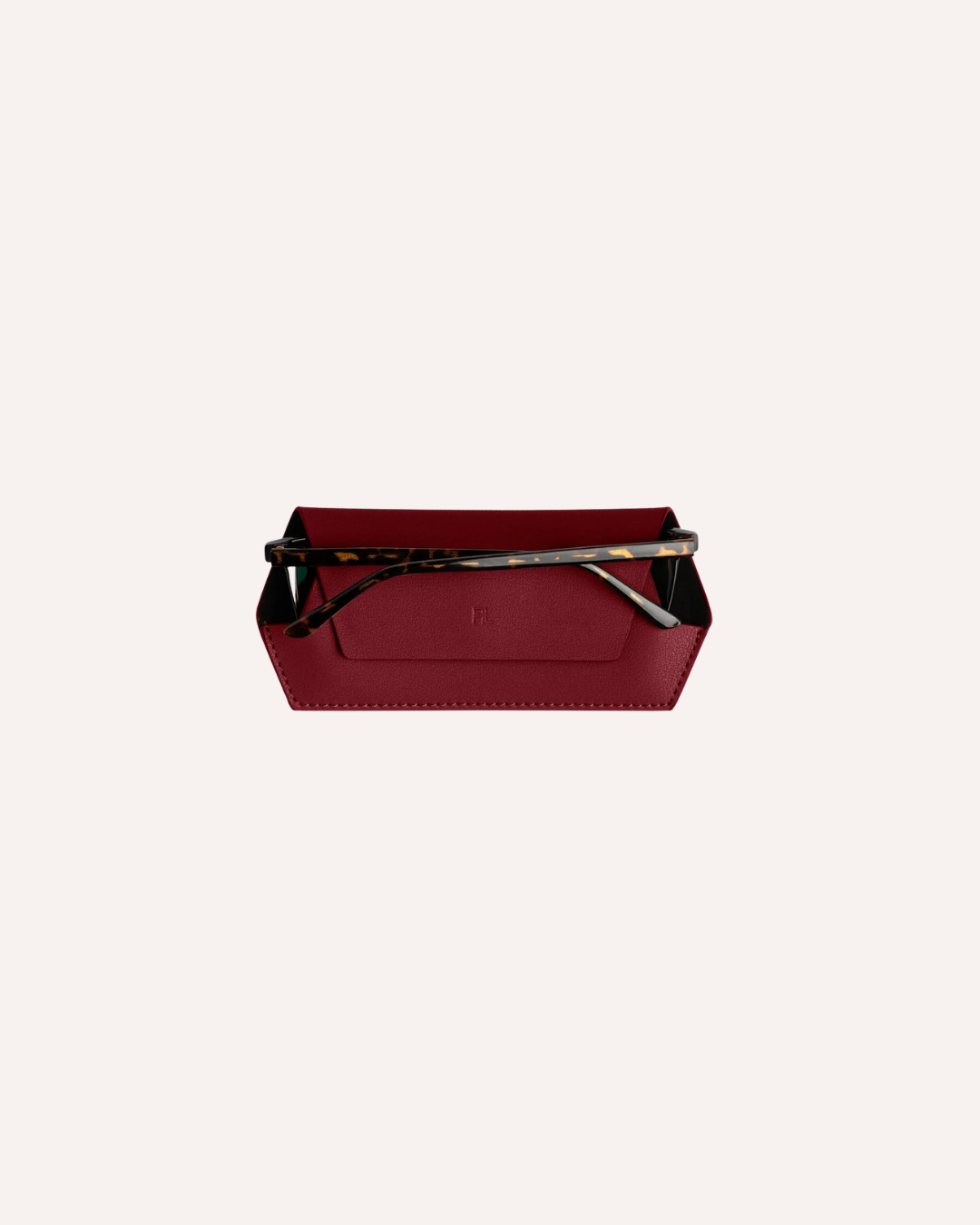 FOX AND LEO GLASSES CASE - BURGUNDY