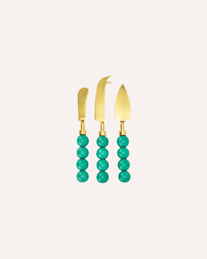 ANNABELL TRENDS - ORB 3P CHEESE KNIFE SET - GREEN