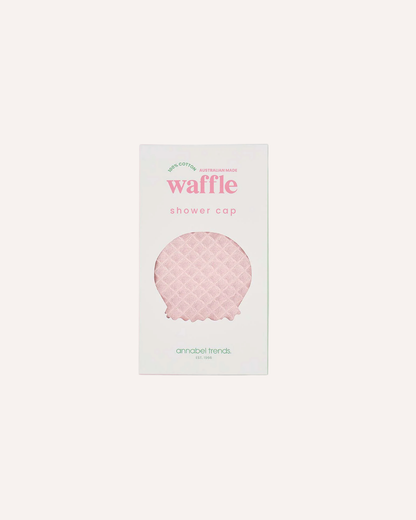 ANNABEL TRENDS - SHOWER CAP - COTTON WAFFLE - PINK