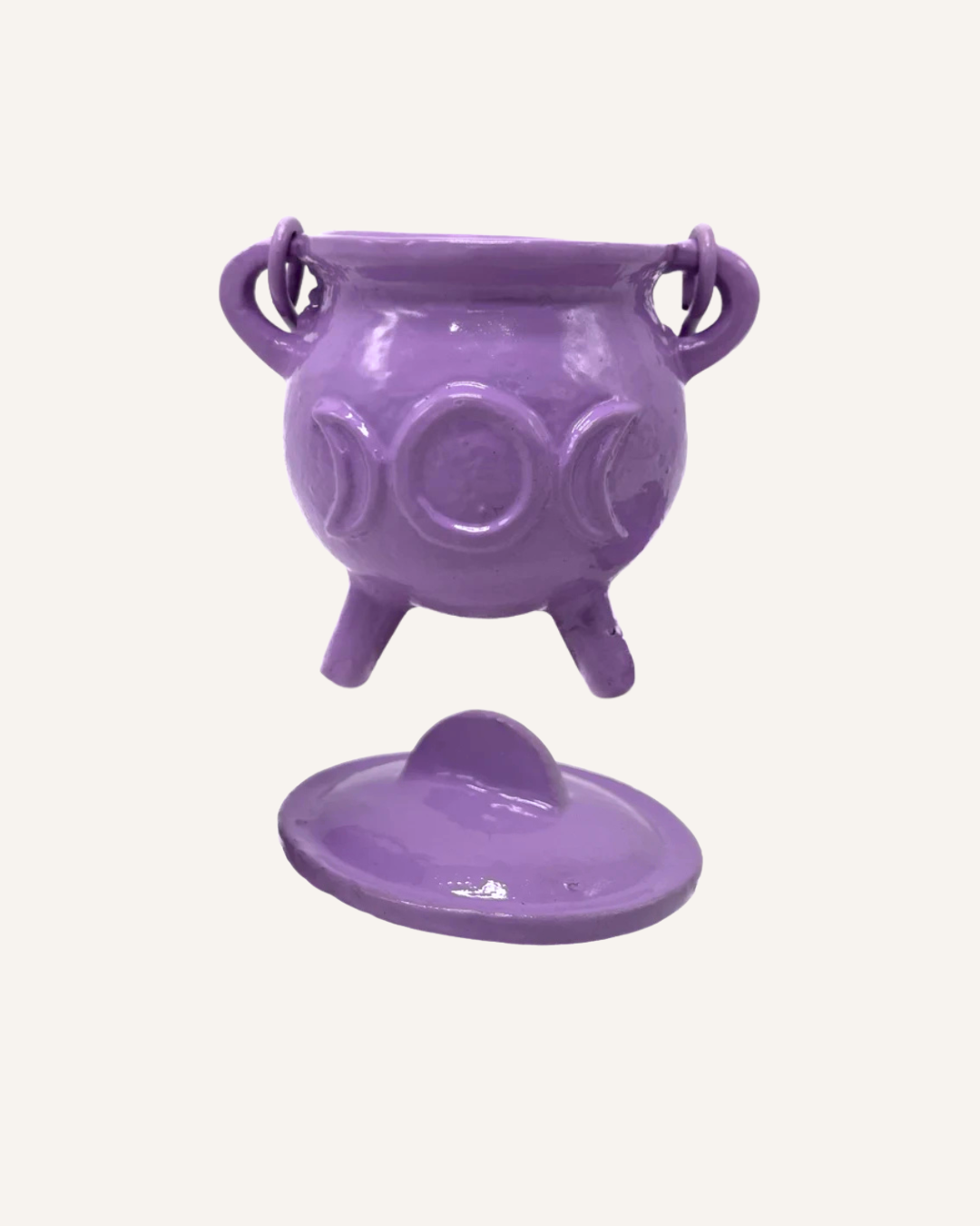 CAST IRON CAULDRON - LARGE - LAVENDER