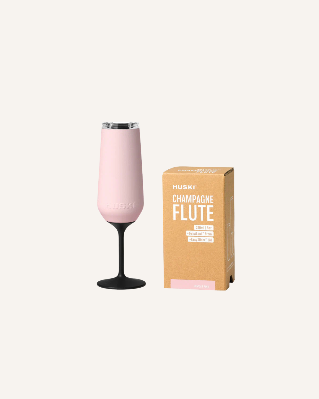 HUSKI - CHAMPAGNE FLUTE - POWDER PINK