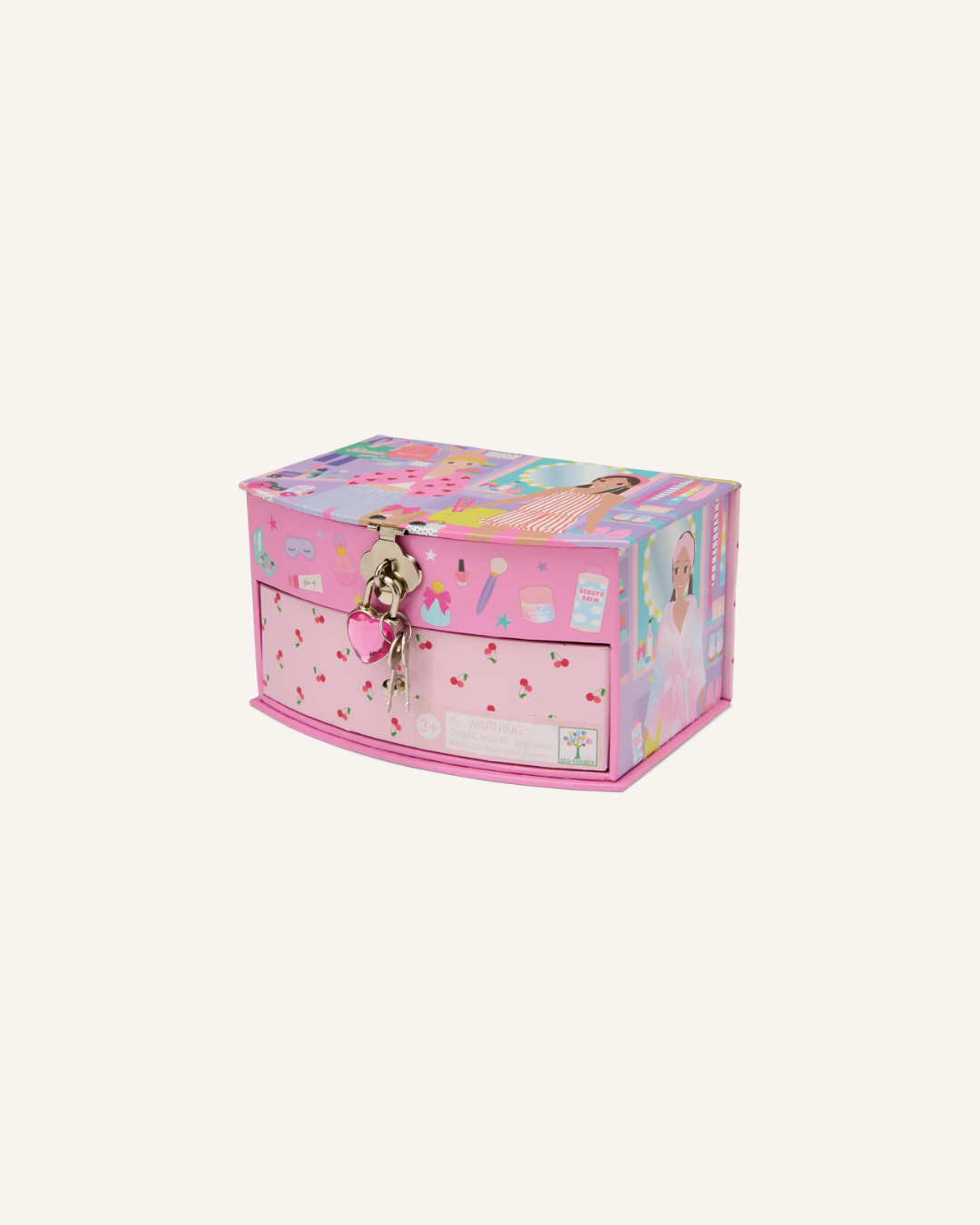FLOSS & ROCK - FAB FRIENDS LOCKABLE JEWLLERY BOX - PINK