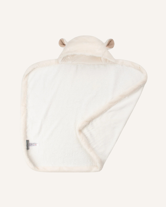 LITTLE LINEN - PLUSH HOODED TOWEL - LAMB