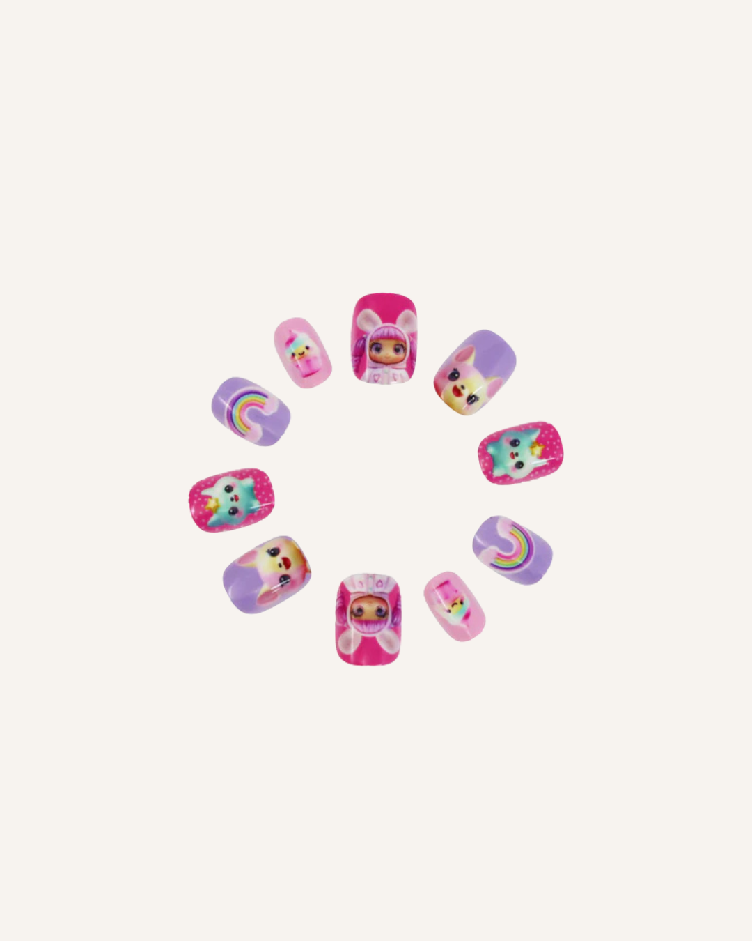 PINK POPPY - PRESS ON NAILS - SPARKLE POP
