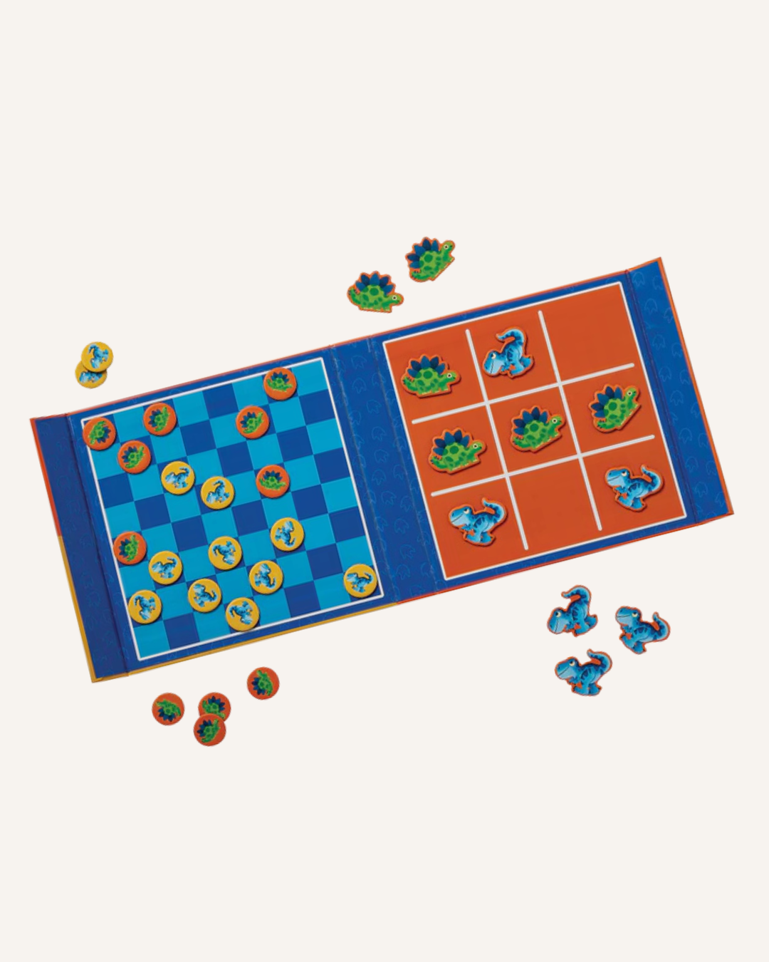 CROCODILE CREEK - MAGNETIC TIC TAC TOE & CHECKERS DINOSAURS