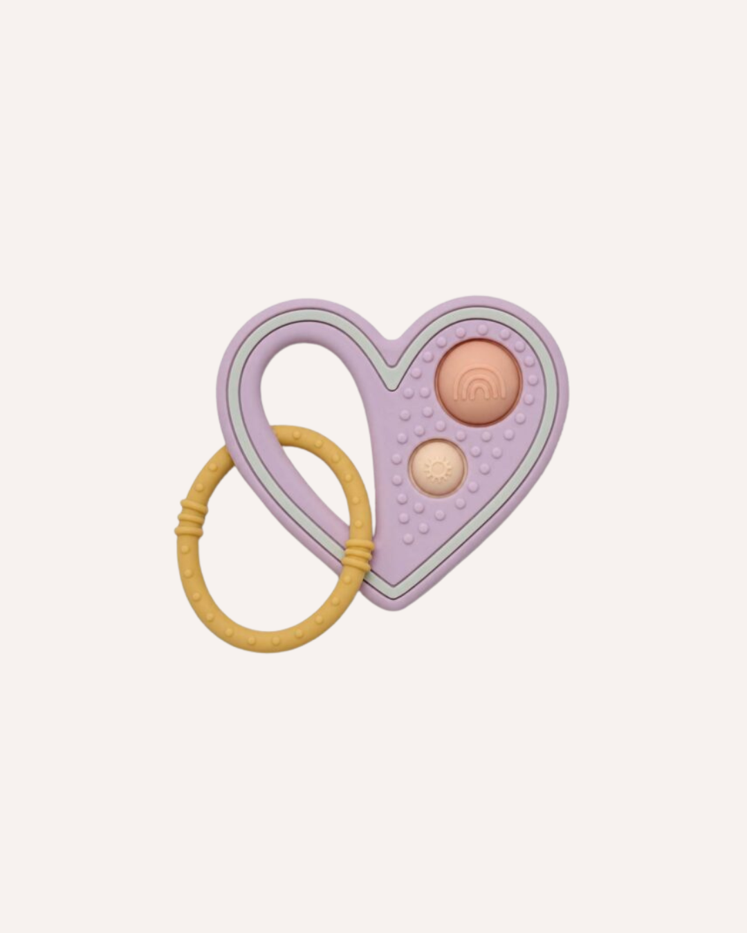 JIGGLE & GIGGLE - HEART SILICONE POP TEETHER