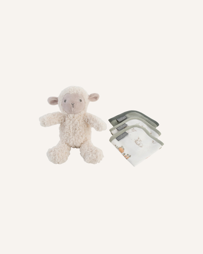 LITTLE LINEN - TOY & WASHER - LAMB
