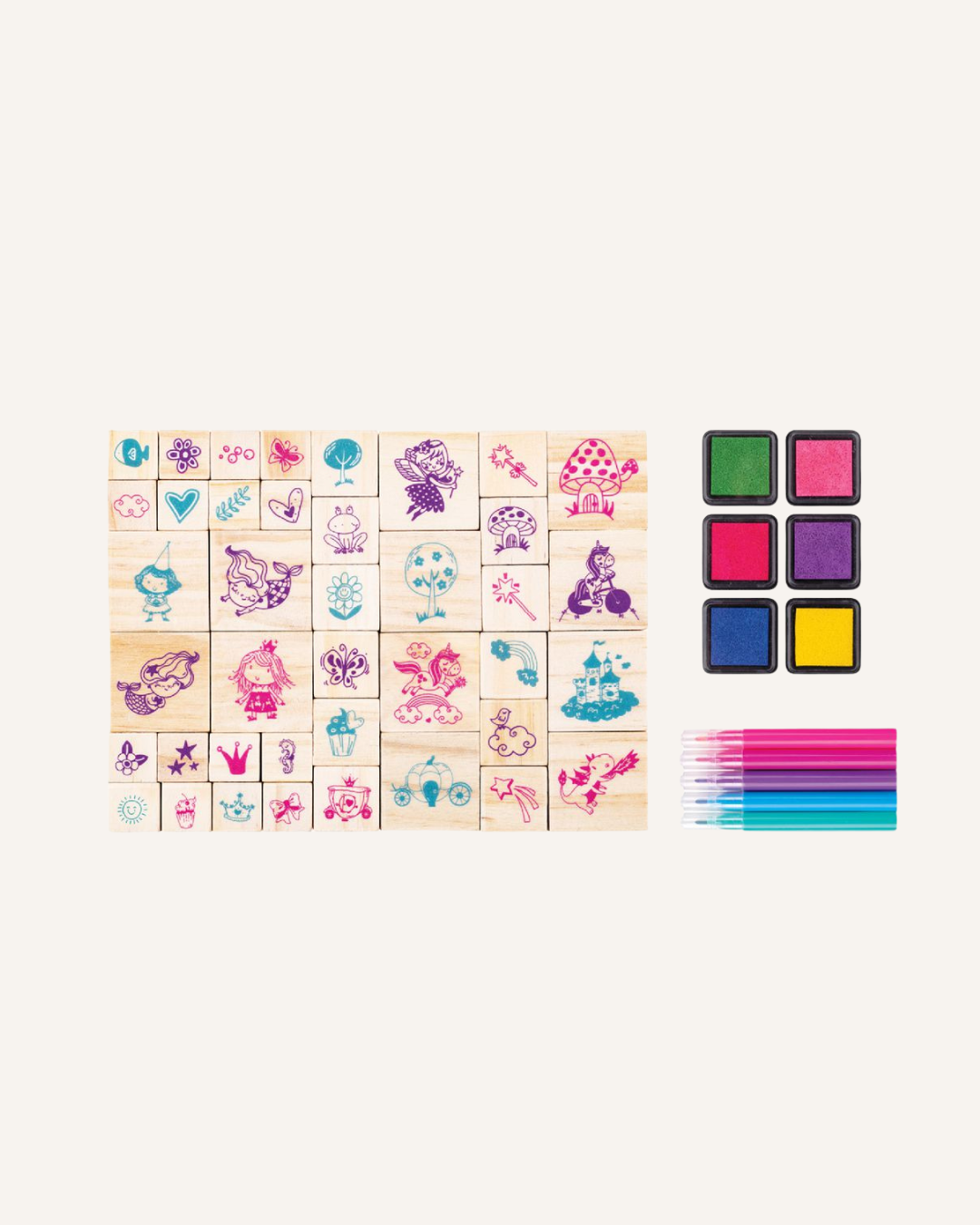 EC - WOODEN STAMP SET - ONCE UPON A TIME