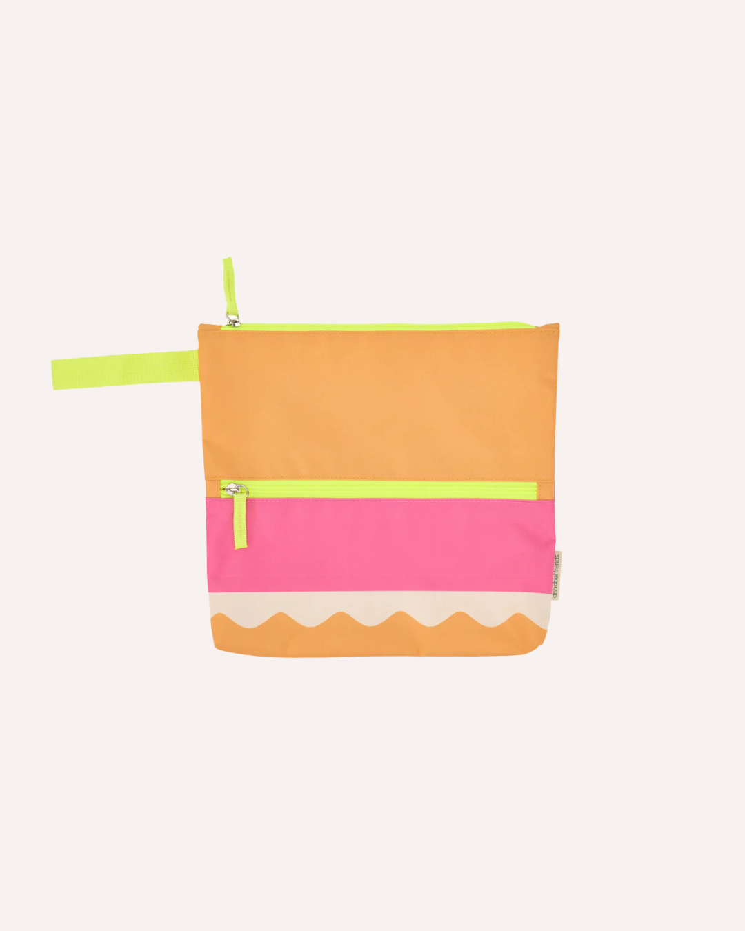 ANNABEL TRENDS - DOUBLE ZIP BEACH POUCH - PINK