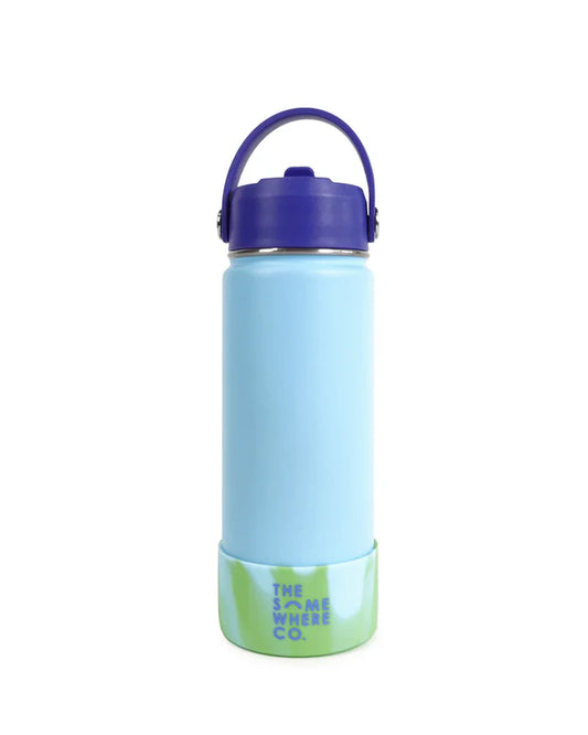 THE SOMEWHERE CO - WATER BOTTLE 500ML - SKY BLUE SWIRL