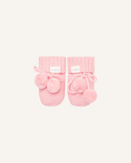TOSHI ORGANIC BABY BOOTIES - PEARL