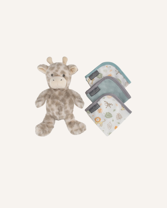 LITTLE LINEN - TOY & WASHER - GIRAFFE