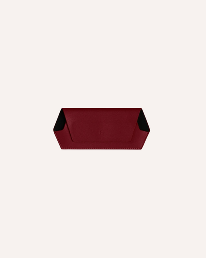 FOX AND LEO GLASSES CASE - BURGUNDY