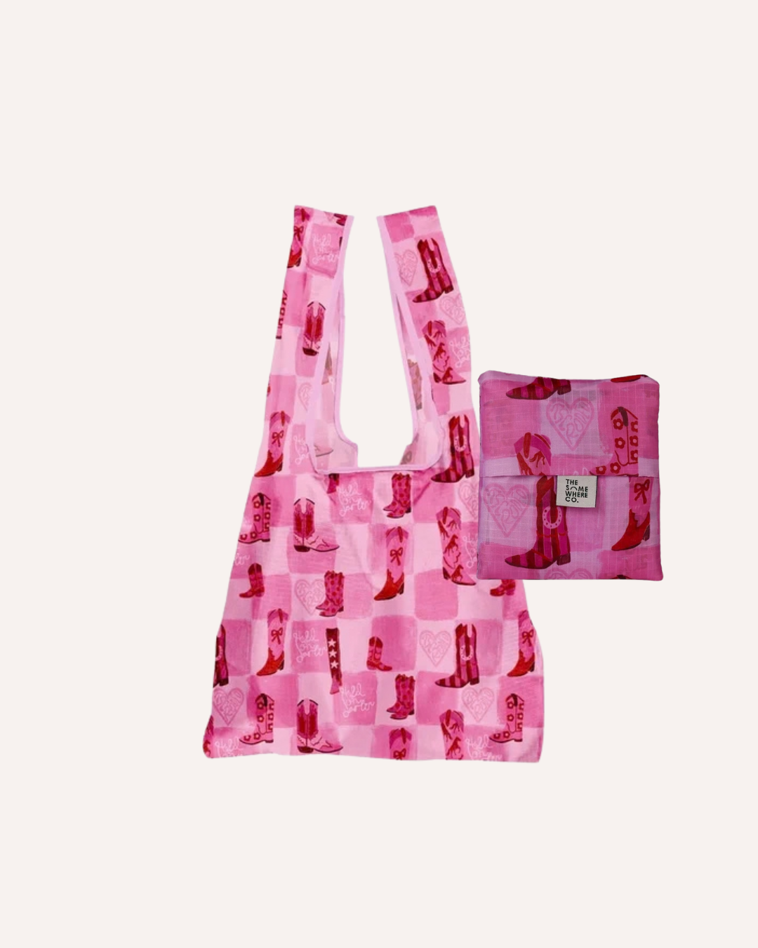 THE SOMEWHERE CO. REUSABLE SHOPPING BAG - HOLD ON DARLIN'