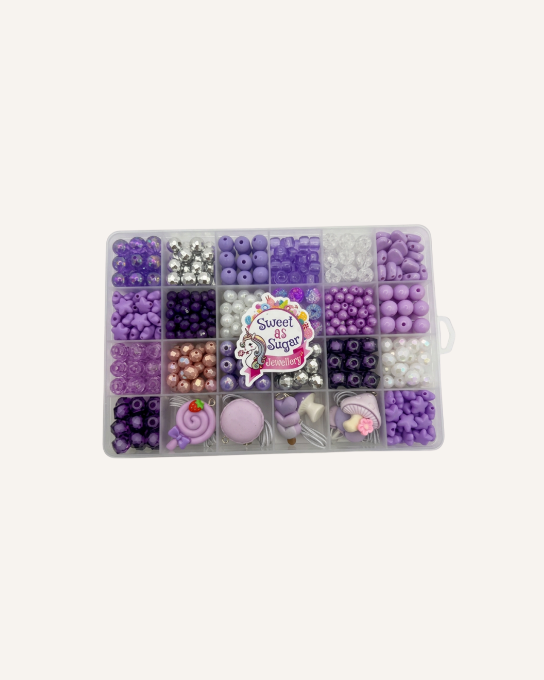 SWEET AS SUGAR - BEAD KIT - PURPLE MIX
