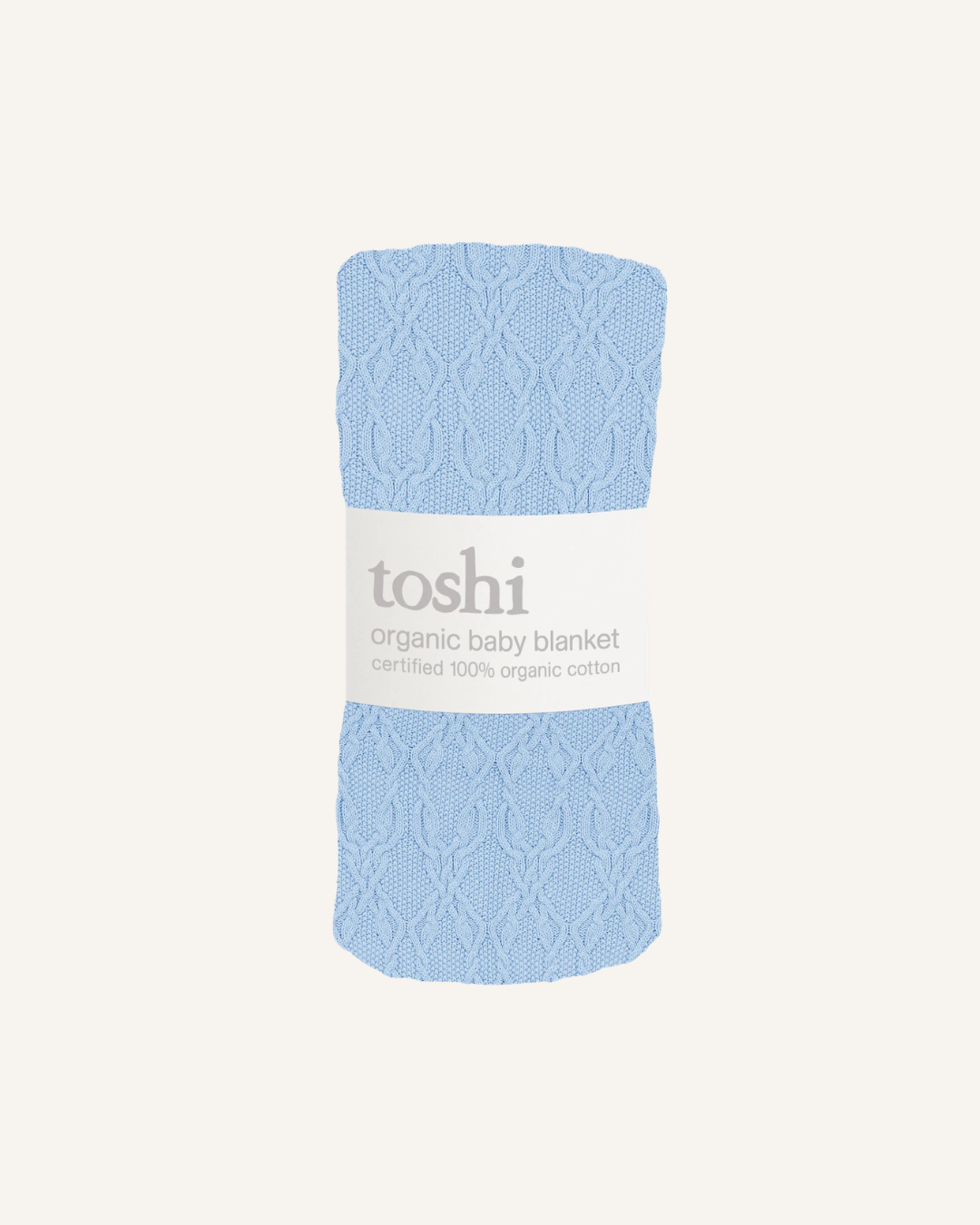 TOSHI - ORGANIC BABY BLANKET - BLUEBELL