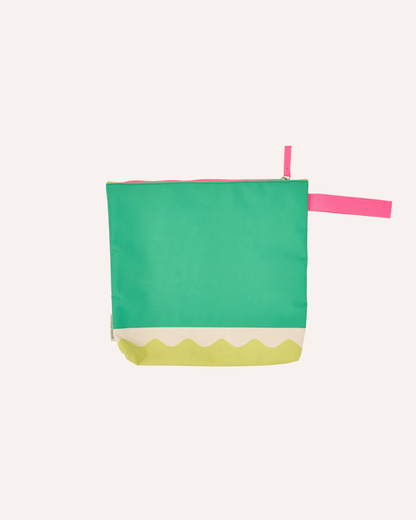ANNABEL TRENDS - DOUBLE ZIP BEACH POUCH - LIME