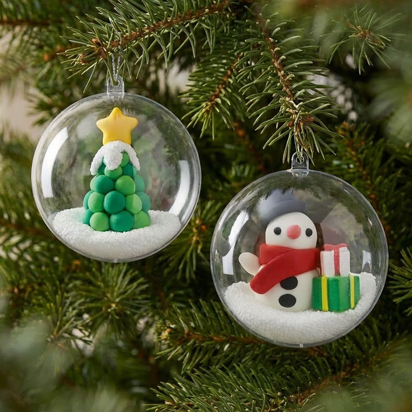 TIGERTRIBE - CLAY CRAFT - ORNAMENT KIT - SNOWMAN & TREE