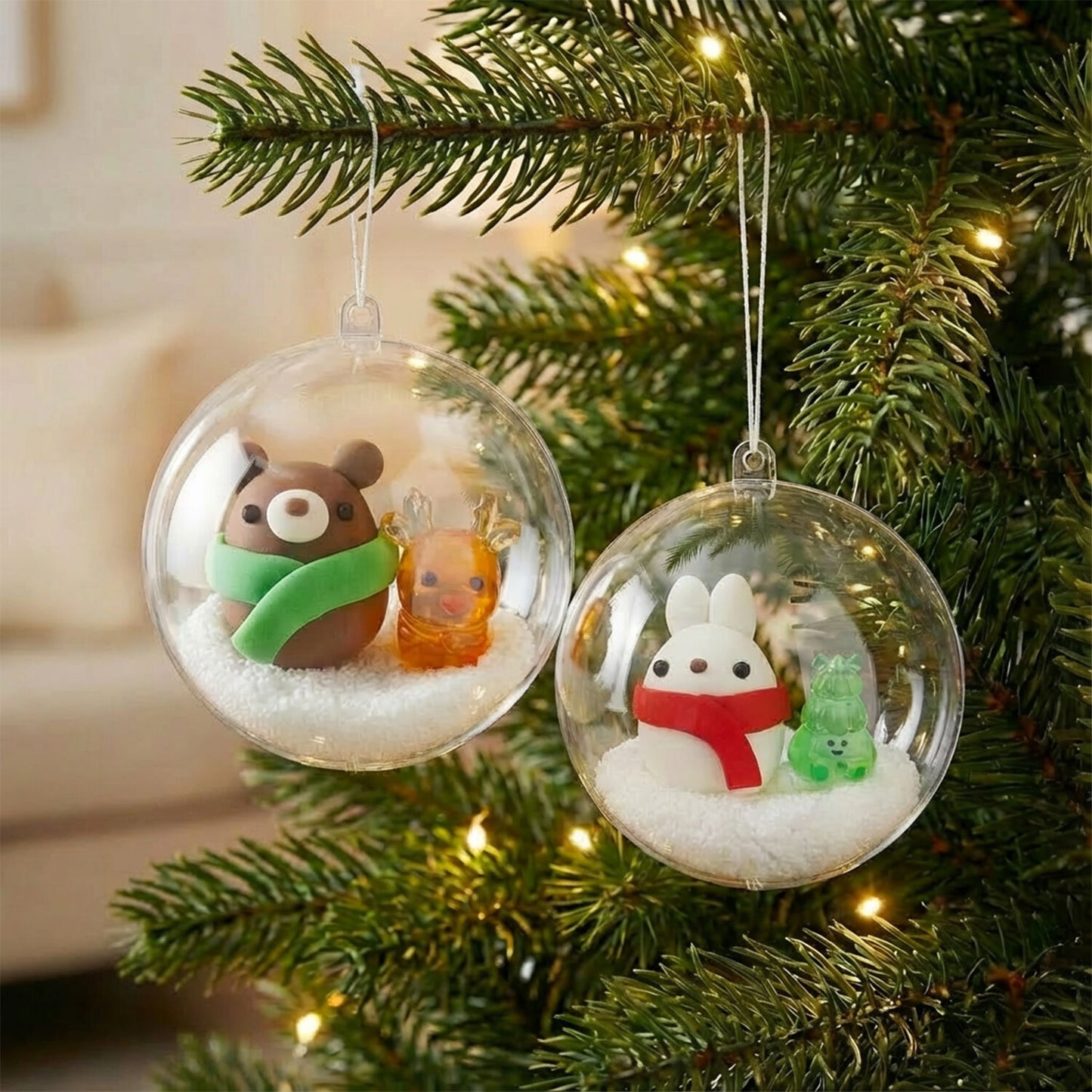 TIGERTRIBE - CLAY CRAFT - ORNAMENT KIT - BEAR & BUNNY