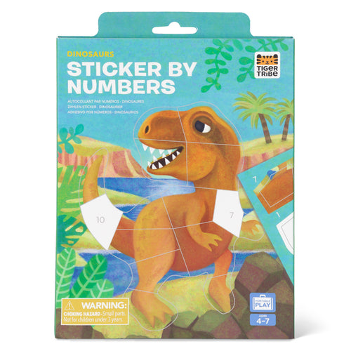 TIGERTRIBE STICKER BY NUMBERS - DINOSAURS