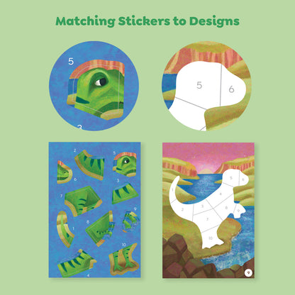 TIGERTRIBE STICKER BY NUMBERS - DINOSAURS