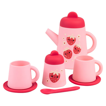 TIGERTRIBE TOY - SILICONE TEA SET - STRAWBERRY PATCH