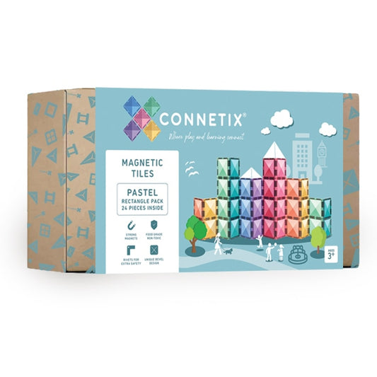 CONNETIX TILES - PASTEL RECTANGLE PACK (24 pieces)