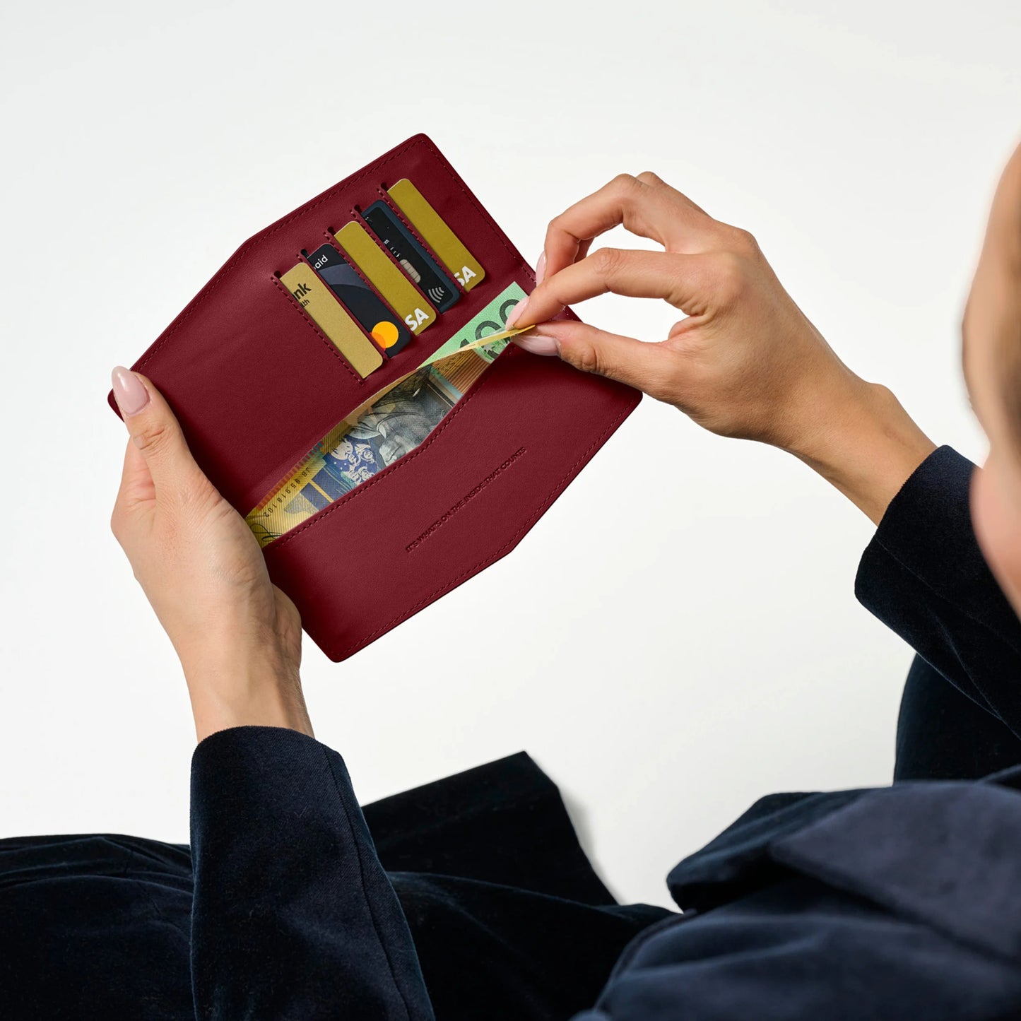 FOX AND LEO SWALLET - BURGUNDY