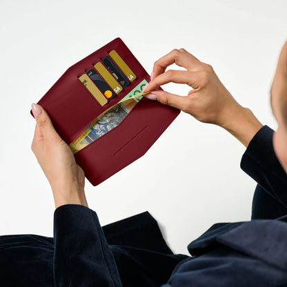 FOX AND LEO SWALLET - BURGUNDY