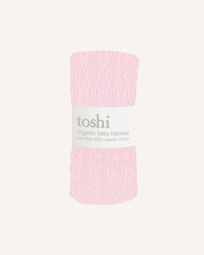 TOSHI - ORGANIC BABY BLANKET - MISTY ROSE