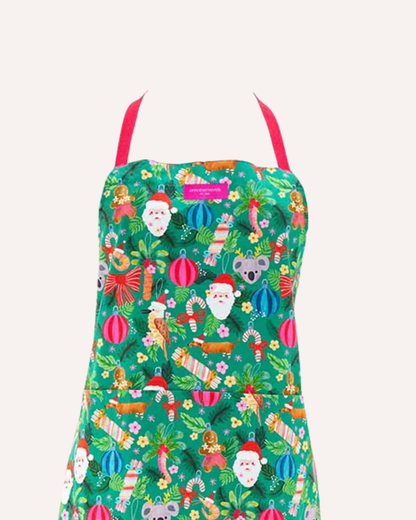 ANNABEL TRENDS APRON - DECK THE PALMS CHRISTMAS