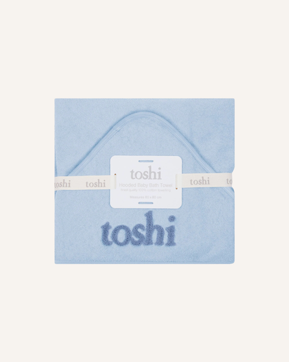 TOSHI - BABY BATH TOWEL - BLUEBELL