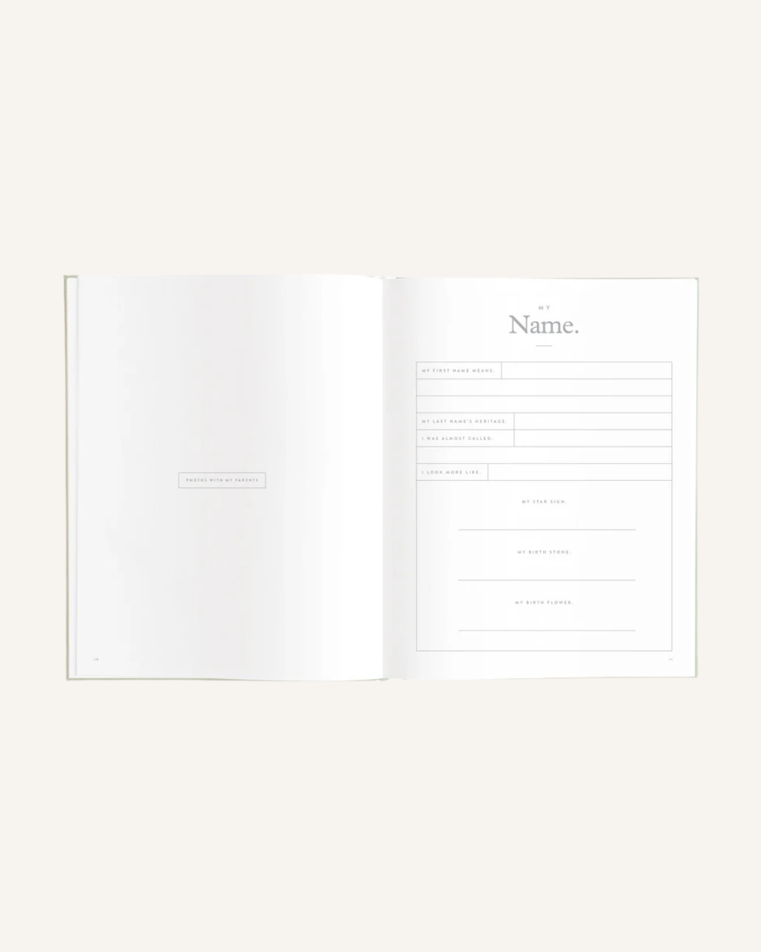 FOX & FALLOW - BABY BOOK - SAGE STRIPE
