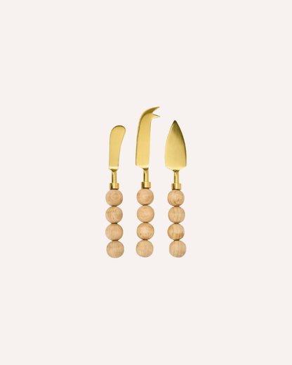 ANNABELL TRENDS - ORB 3P CHEESE KNIFE SET - NATURAL