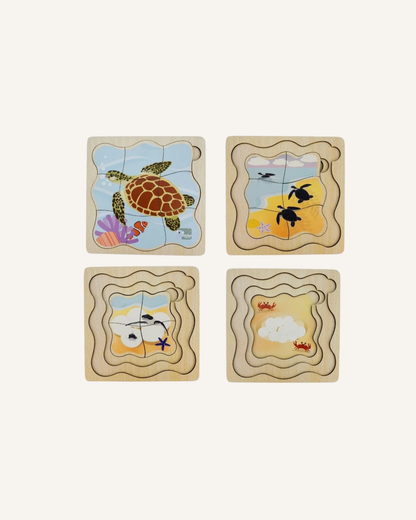 KOALA DREAM - LIFE CYCLE LAYERED PUZZLE - GREEN SEA TURTLE